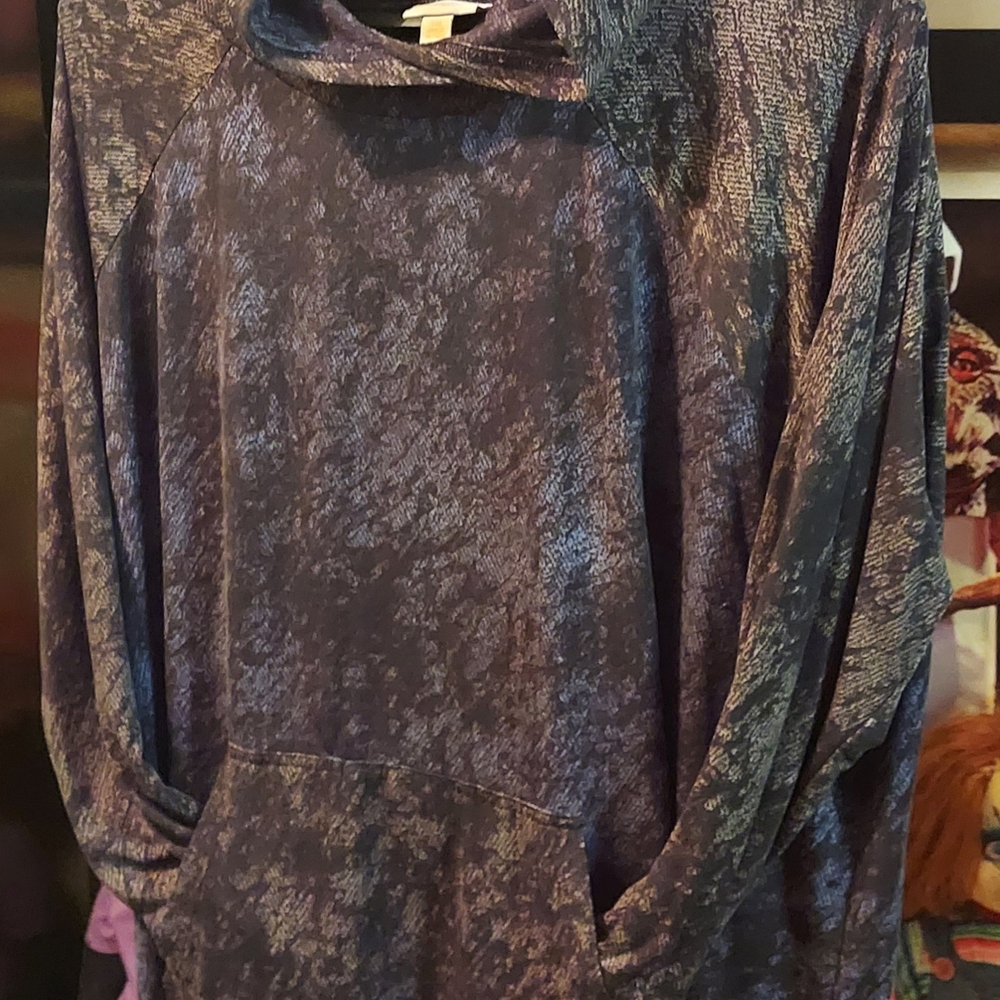 3x LuLaRoe Women's Purple Marble-Pattern Hoodie